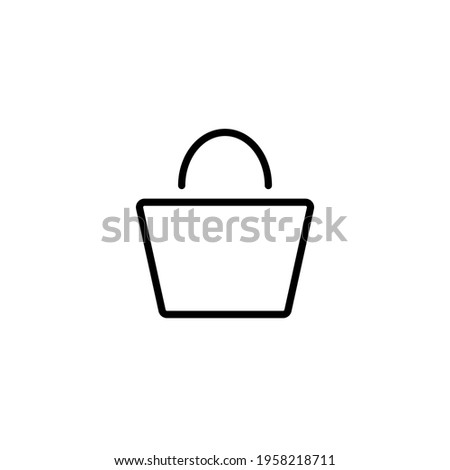 Online shopping orders cart buy online thin line icon in black. Supermarket basket symbol. Trendy flat isolated, sign for: illustration, outline, logo, mobile, app, design, web, ui, ux. Vector EPS 10