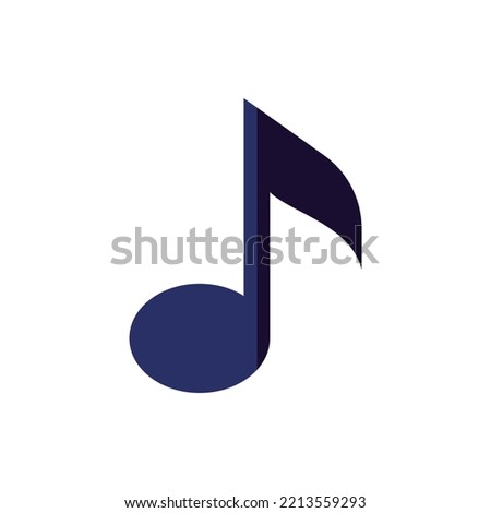 Music note vector icon line EPS 10. Eighth duration flat illustration. Melody, song, note, tune, audio sign for web, dev, app. Music theory symbol. Sound media concept. Isolated on white