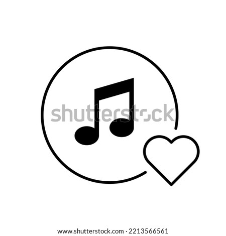 Music notes vector icon line EPS 10. Eighth duration flat illustration. Melody, song, tune, audio sign for web, dev, app. Music theory symbol. Sound media, love of music concept. Isolated on white