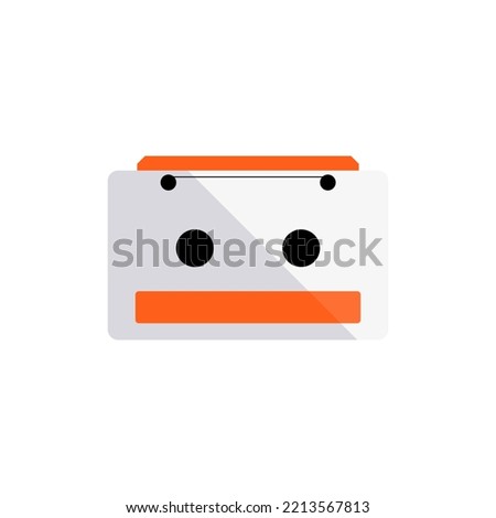 Cassette vector icon illustration EPS 10. Retro music audio cassette flat sign. Analog media, recording and listening to stereo music. Symbol isolated on white for web, app, dev, infographic