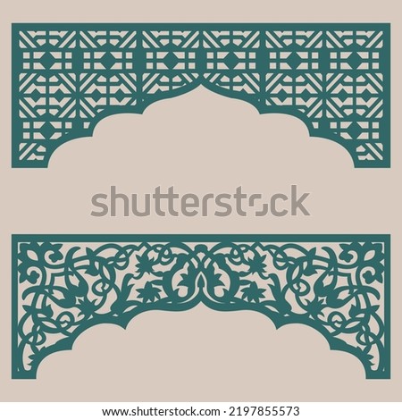 Laser cutting design for temple, Mandir Jali, Partition arch for temple decoration.