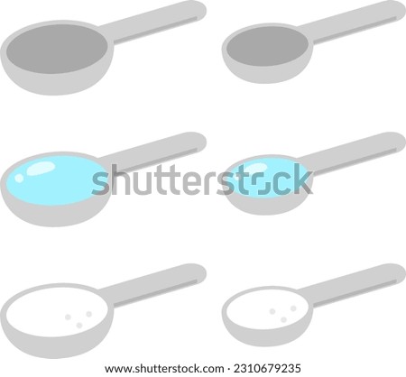 measuring spoon with liquid or powder