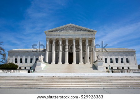 Supreme Court building in the United States of America is located in Washington, D.C., USA. Foto d'archivio © 