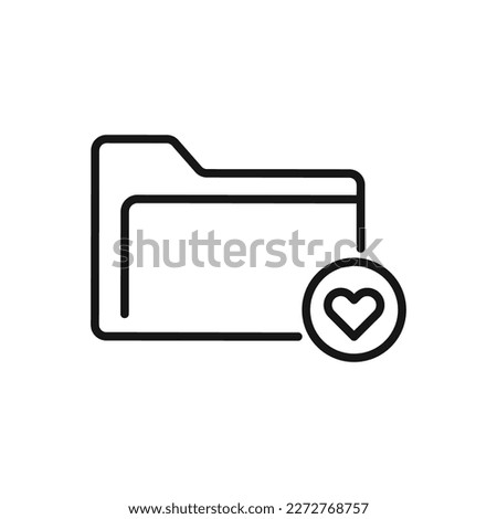 Editable Icon of Favorite Folder, Vector illustration isolated on white background. using for Presentation, website or mobile app