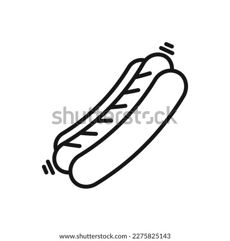 Editable Icon of Hotdog, Vector illustration isolated on white background. using for Presentation, website or mobile app