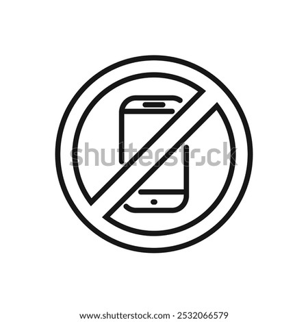 Editable vector icon of a no-camera smartphone, perfect for use in presentations, websites, or app