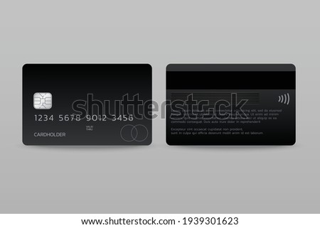 membership card template Presentation, front and back design, vector illustration