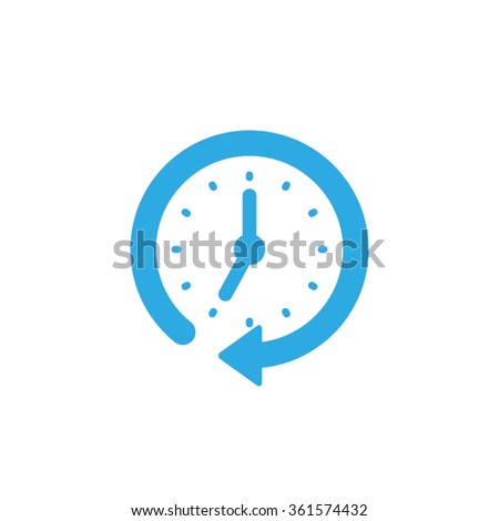 Clock arrow icon vector illustration eps10.