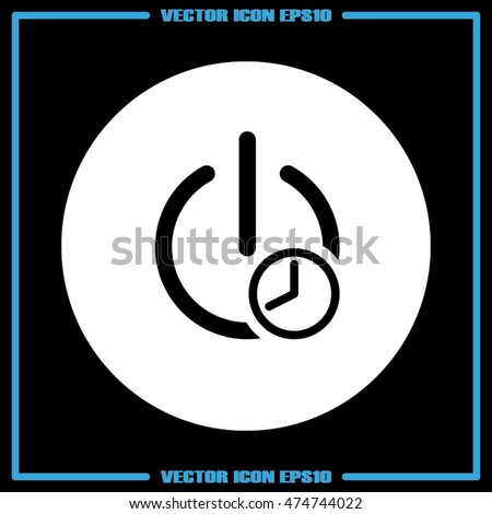 Switch energy timer icon vector EPS 10