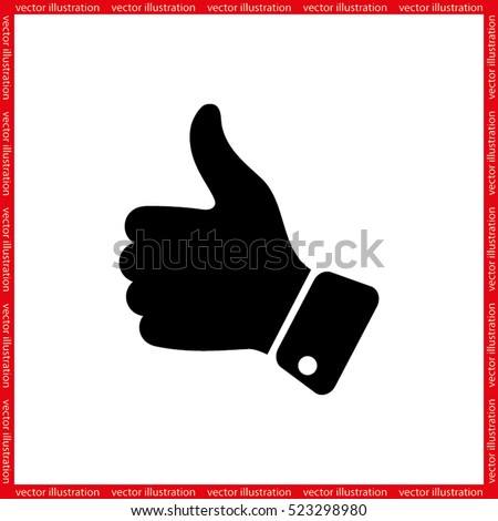 thumb up icon vector illustration eps10. Isolated badge for website or app - stock infographics