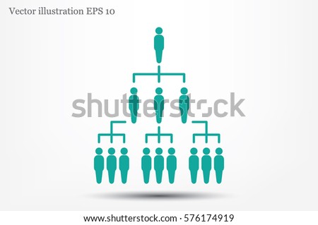 People icon vector illustration eps10. Organization chart infographic. Hierarchy pyramid concept 