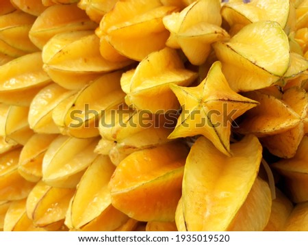 Natural fresh yellow star fruit Сток-фото © 