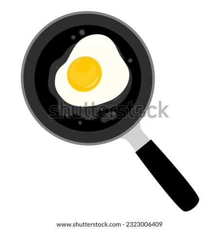 frying egg on the frying pan