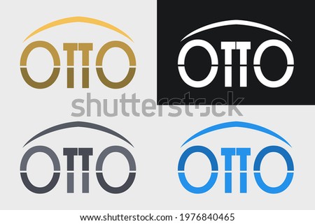 Abstract Initial Letter OTTO Logo. Lettering style logo. Usable for Business Technology Automotive Logos. Flat Vector Logo Design Template Element.