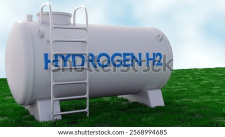 Similar – Image, Stock Photo letters hydrogen h2 with lot of bubbles in a blue water with sun