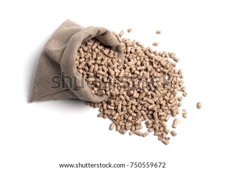 Feed for livestock. A bag. Large granules crumbled Сток-фото © 