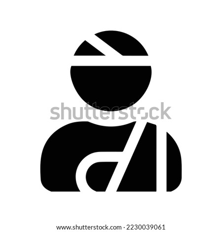 user injured vector with white background