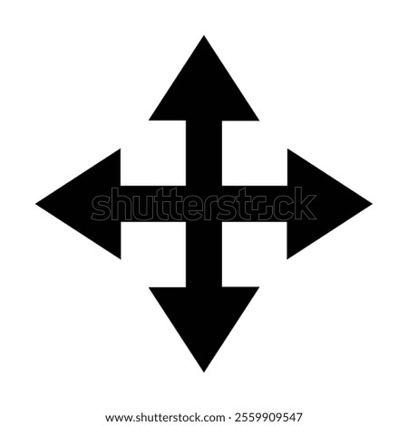 arrows up, down and left, right icon with white background