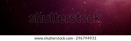 Abstract purple banner with floating dust and garnish with translucent clouds