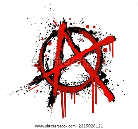 Anarchy symbol. Punk's not dead. Vector isolated grunge illustration.