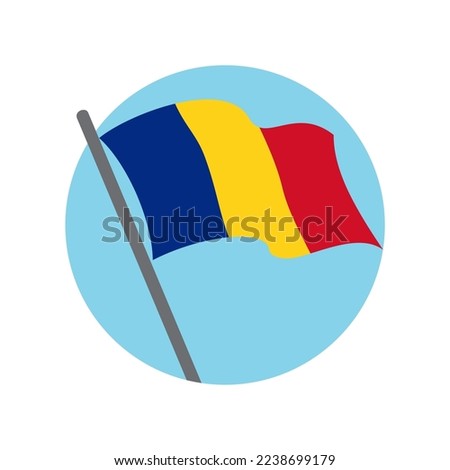 Flag Romania flying waving image
