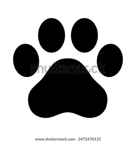 Cat Paw silhouette. Vector image
