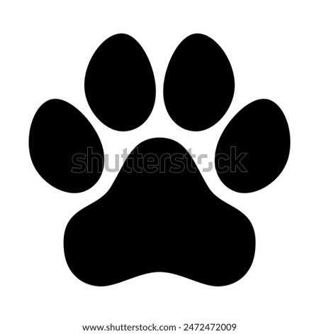 Dog Paw silhouette. Vector image
