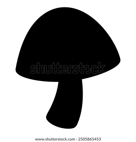 Mushroom icon silhouette. Vector image