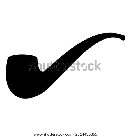 Smoking pipe silhouette. Vector image