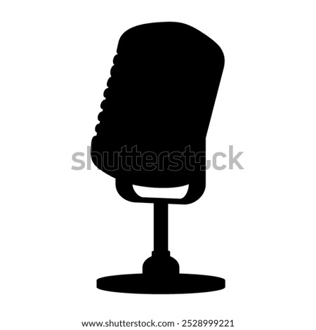 Microphone icon silhouette. Vector image