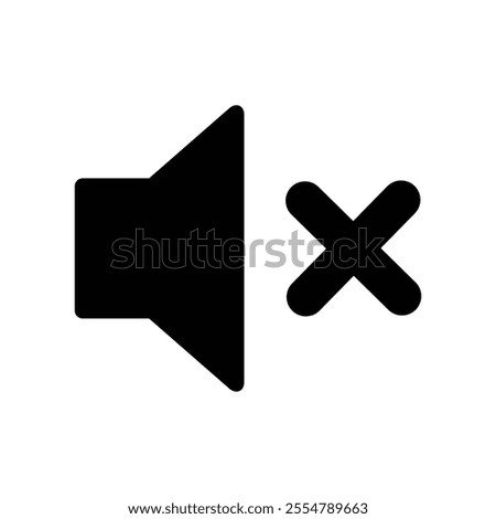 Mute icon speaker. Vector image