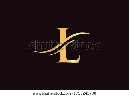 L Logo Design for business and company identity. Creative L letter with luxury concept. Stock foto © 