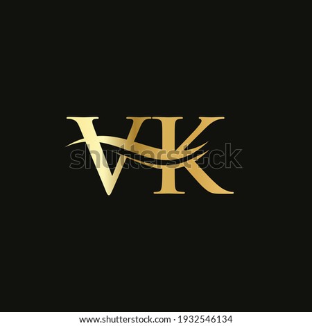 Initial VK letter business logo design vector template with minimal and modern trendy. VK logo design with creative and modern trendy
