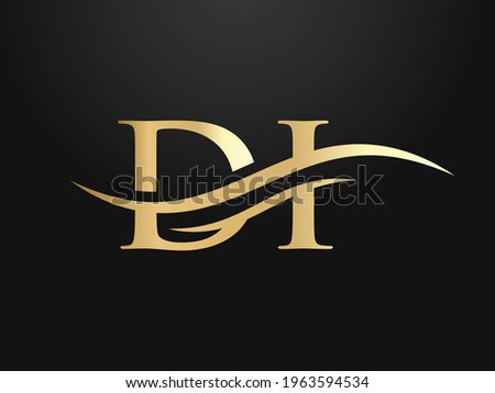 DI letter with luxury concept. Modern DI Logo Design for business and company identity Stock fotó © 