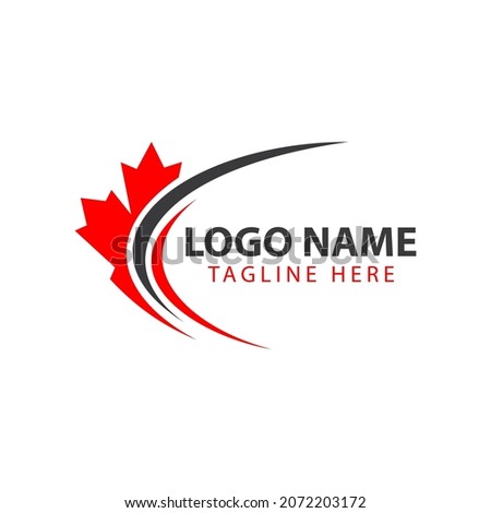 Modern Canada Maple Leaf Logo Design For Canadian Company And Business Sign Template