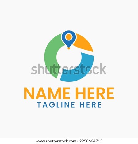 Letter O Location Logo Concept With Gps Symbol, Pin Icon Template