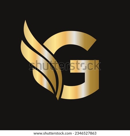 Letter G Wing Logo Design For Freight and Transportation Symbol. Wing Logotype Template