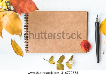 Identity and craft mockup set with retro filter effect. Cute vintage mock up on wooden background. Autumn styled mock-up.