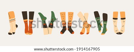 Similar – Foto Bild Ringelsocken Beine Fuß 1