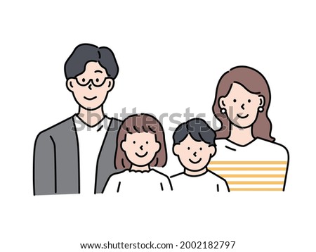 illustrations.husband and wife, parent and child, children, business, kids, dual-income