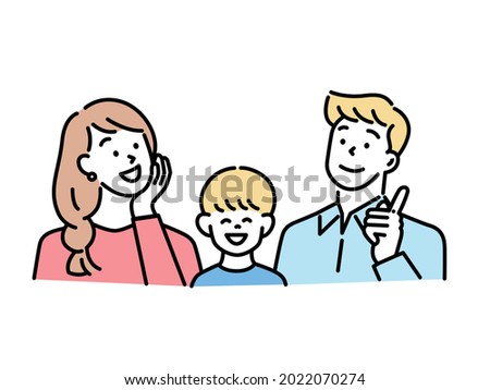 Family illustrations.husband and wife, parent and child, children, business, kids, dual-income