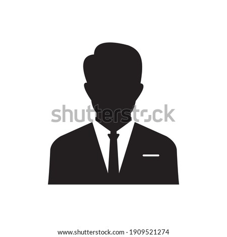 user icon of man in business suit symbol