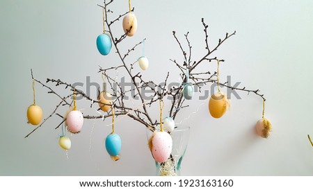 Dekorative easter eggs on tree branches. High quality photo Zdjęcia stock © 