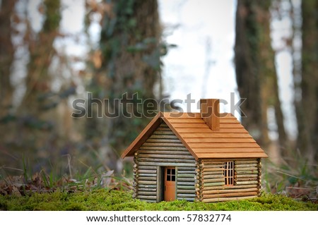 a small wooden house ecological.