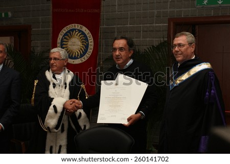 Sergio Marchionne receives honorary degree in Economics from the University of Cassino, October 5, 2007