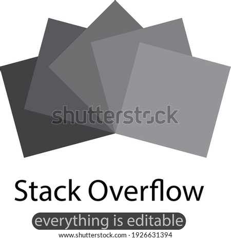 
stack overflow logo template. abstract tile stack cube symbol. pile box for corporate business logo icon template. Vector illustration.