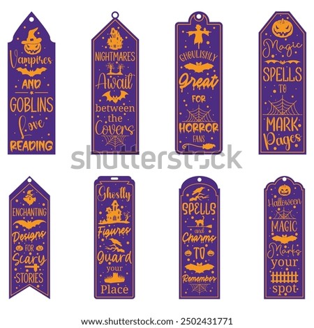 Halloween Laser Cut Design, Kids Laser Bookmark Designs, Spooky, Scrap Buster, Perfect for Creative Halloween Projects, Scrapbooking, and Kids Craft Activities.