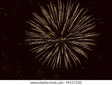 Single Fireworks Burst Stock Photo 49157230 : Shutterstock