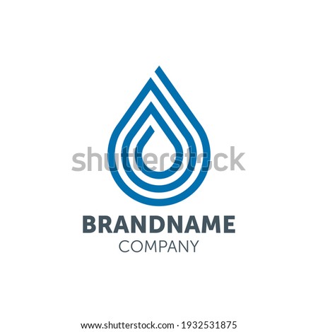 drop logo design with geometry