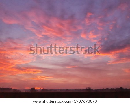 Similar – Image, Stock Photo Beautiful dramatic sunset